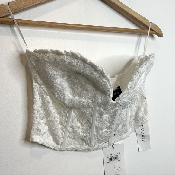 Bardot Lace Corset Bustier in Ivory White - Picture 5 of 9